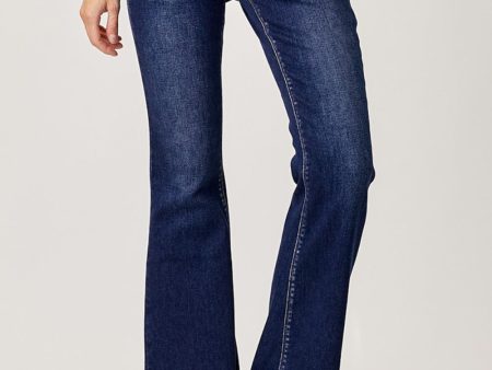 RISEN Full Size Low Rise Flare Jeans For Cheap