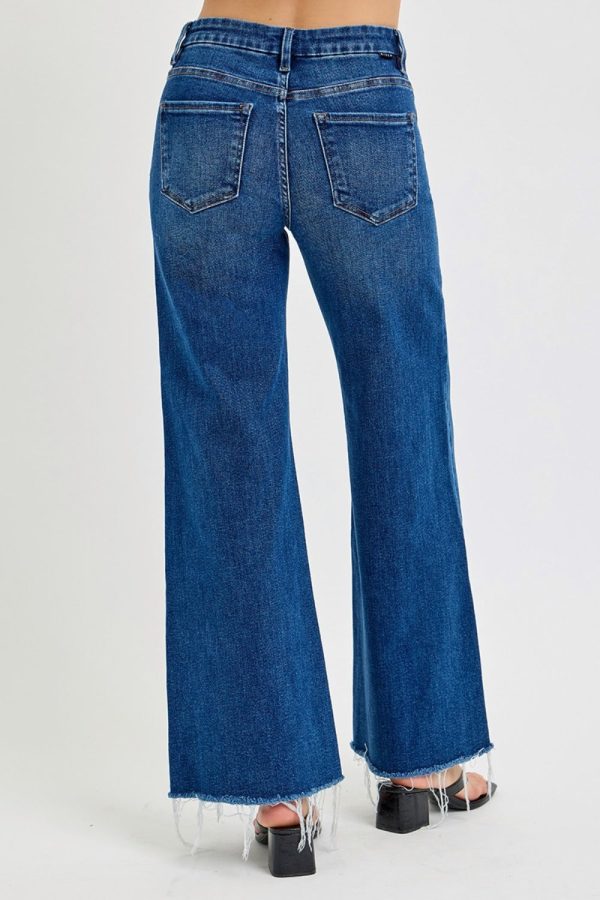 RISEN Tummy Control High Rise Wide Leg Jeans Online Hot Sale