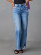 Slit Buttoned Jeans with Pockets Online Sale