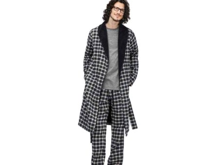 UGG Kalib Blue Plaid Robe - Men s Fashion