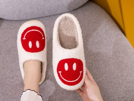 Melody Smiley Face Cozy Slippers Sale