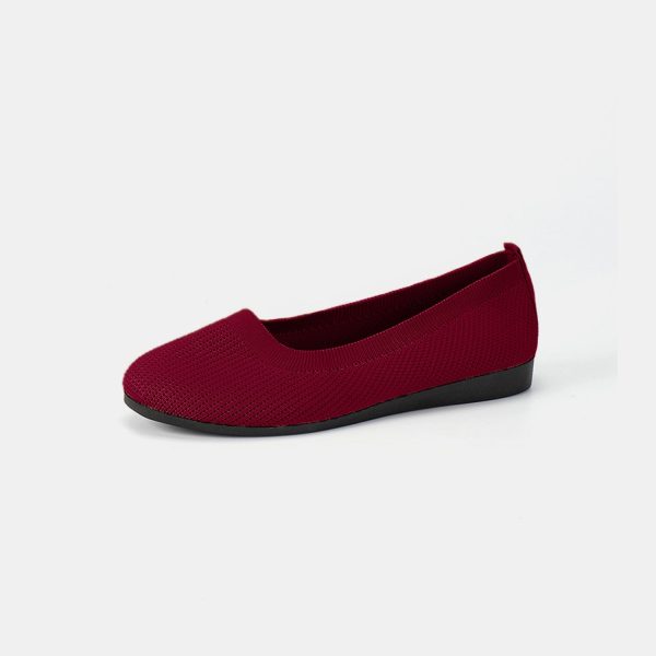 Round Toe Knit Ballet Flats Cheap