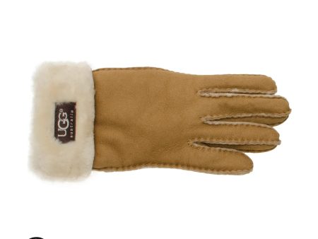 UGG Sheepskin Classic Turn Cuff Chestnut Gloves - Women s Fashion