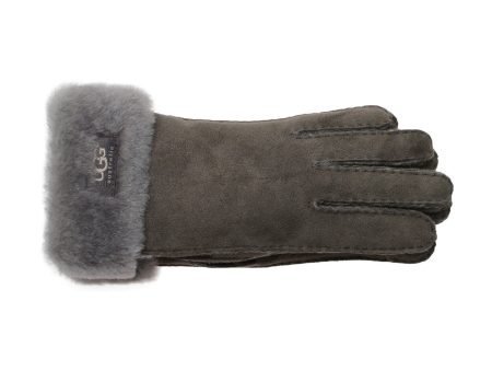 UGG Shearling Sheepskin GRAY Suede Gloves - Women s Online Hot Sale