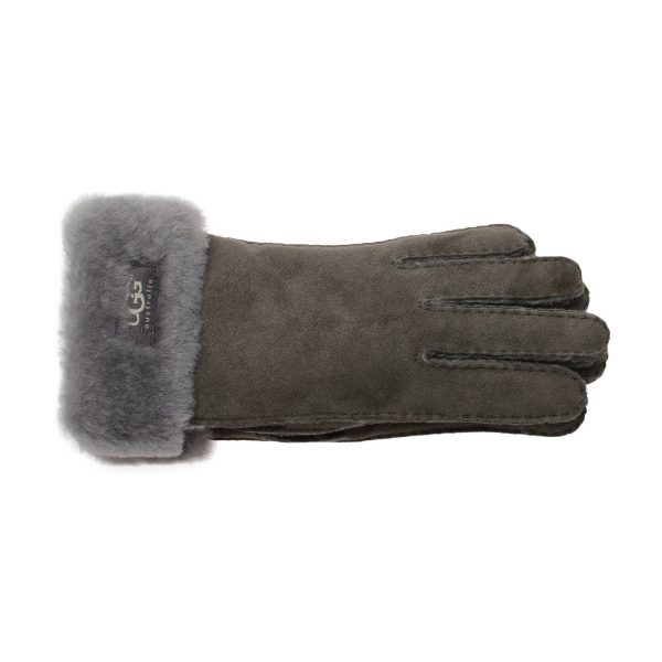 UGG Shearling Sheepskin GRAY Suede Gloves - Women s Online Hot Sale