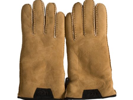 UGG Sheepskin Glove With Leather Trim Chestnut - Men s For Cheap