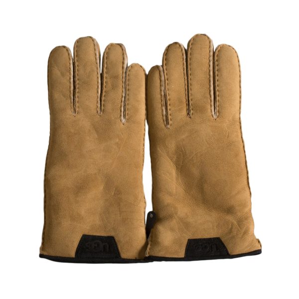 UGG Sheepskin Glove With Leather Trim Chestnut - Men s For Cheap