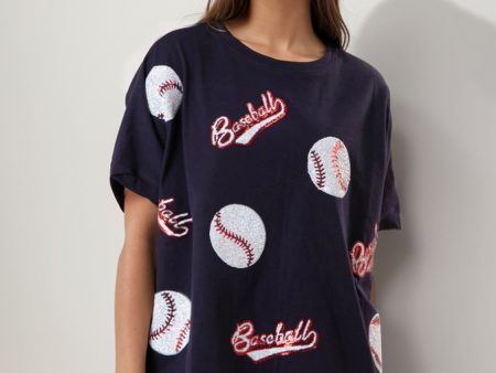 Baseball Round Neck Half Sleeve T-Shirt Sale