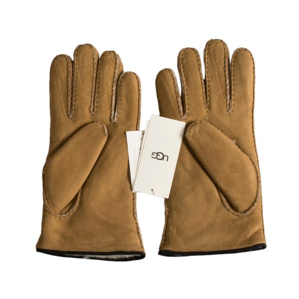 UGG Sheepskin Glove With Leather Trim Chestnut - Men s For Cheap