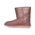 UGG Classic Short II Glitter Pink Boots - Youth Discount