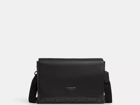 Coach Outlet Caleb Messenger Bag In Signature Canvas Online Hot Sale