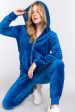 ACTIVE BASIC Faux Fur Zip Up Long Sleeve Hoodie and Joggers Set Online