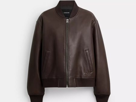 Coach Outlet Leather Bomber Fashion