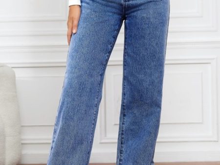 High Waist Straight Jeans Online Sale