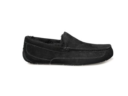 UGG Ascot Oiled Suede Black Slippers - Men s For Sale