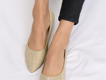 Forever Link Rhinestone Point Toe Flat Slip-Ons Fashion