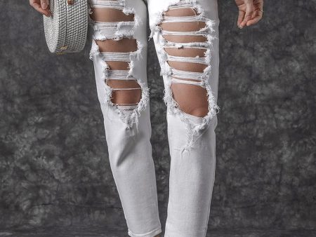 Distressed Jeans with Pockets on Sale