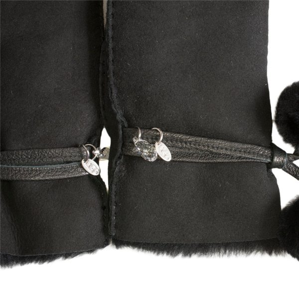 UGG Brita Sheepskin Black Gloves - Women s Supply