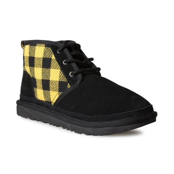 UGG Neumel Plaid Black   Yellow Boots - Youth Cheap