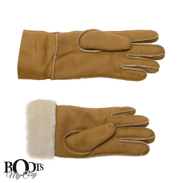 UGG Sheepskin Classic Turn Cuff Chestnut Gloves - Women s Fashion