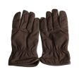 UGG Nylon   Leather Sheepskin Chocolate Gloves - Men s For Discount