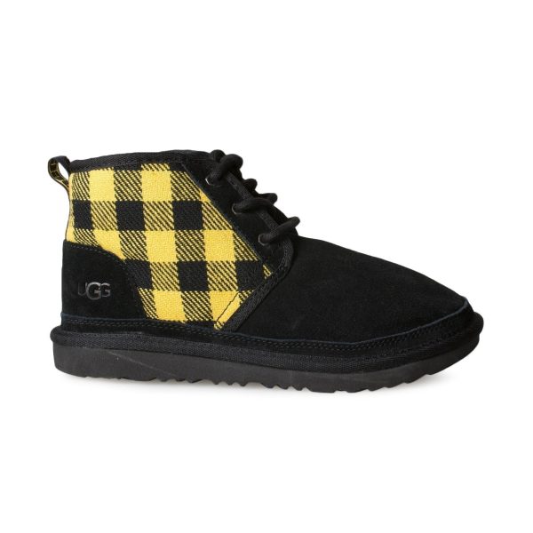 UGG Neumel Plaid Black   Yellow Boots - Youth Cheap