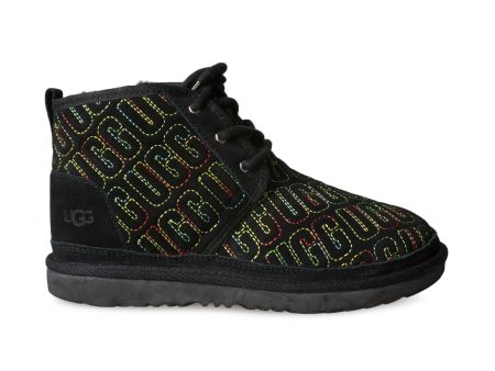 UGG Neumel II Graphic Stitch Black Boots - Youth Cheap