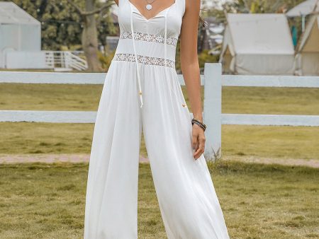 Backless Wide Strap Wide Leg Jumpsuit Discount