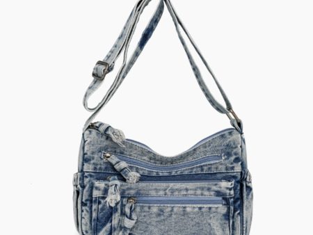 Adjustable Strap Denim Crossbody Bag Discount