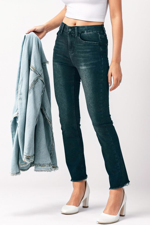 Mid-Rise Waist Skinny Jeans with Pockets Hot on Sale