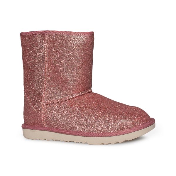 UGG Classic Short II Glitter Pink Boots - Youth Discount