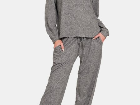 Zenana Round Neck T-Shirt and Joggers Set Fashion