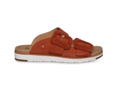 UGG Fluff Indio Red Rock Sandals - Women s Online Sale