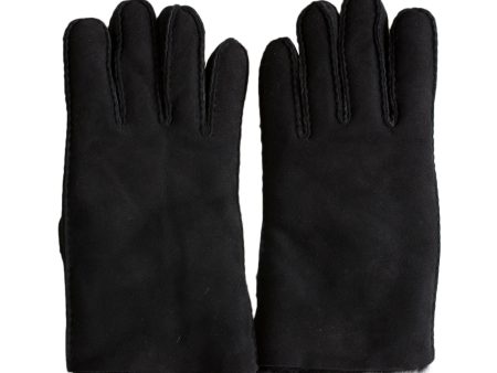 UGG Sheepskin Black Gloves - Men s Hot on Sale