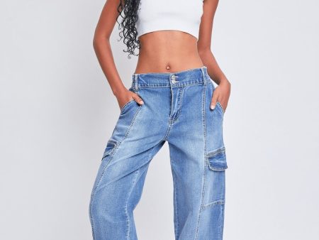 YMI Jeanswear High-Rise Straight Cargo Jeans For Cheap