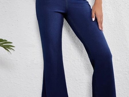 Asymmetric Waist Flare Jeans Supply