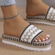 Geometric Weave Platform Sandals For Sale