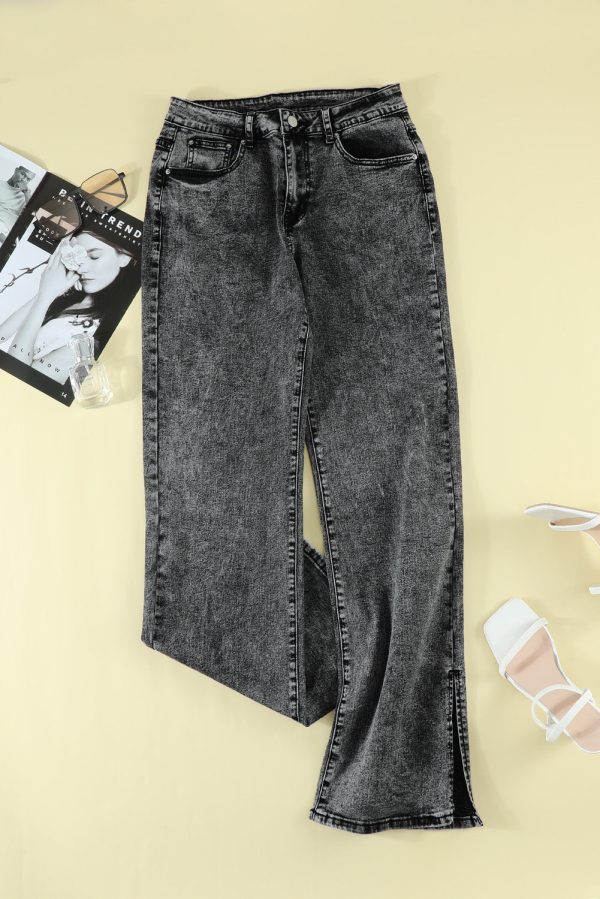 Slit Flare Jeans For Sale