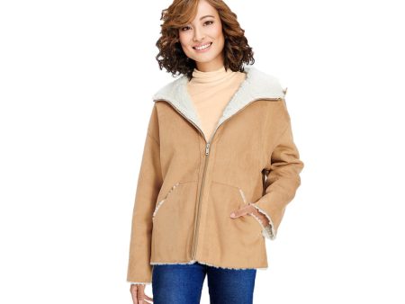 UGG Jody Faux Shearling Zip Up Chestnut Hoodie Jacket - Women s Discount