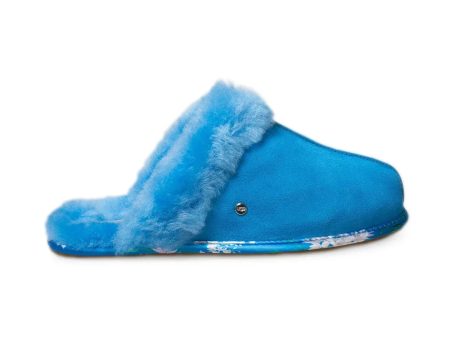 UGG Scuffette II Floral Blue Aster Slippers - Women s Hot on Sale