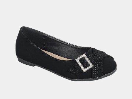 Forever Link Slip On Rhinestone Buckle Ballet Flats Online