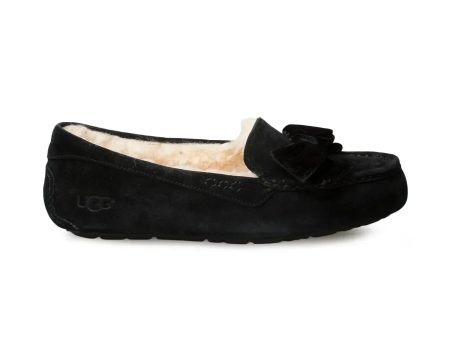 UGG Clara Velvet Ribbon Black Slippers - Women s Online Sale