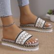 Geometric Weave Platform Sandals For Sale