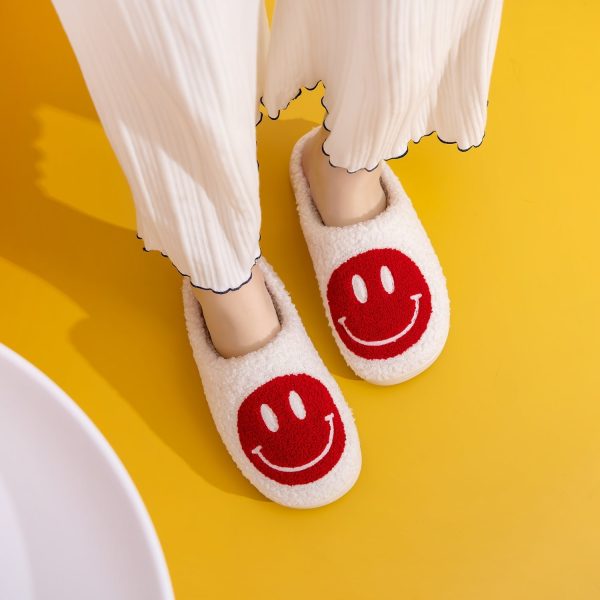 Melody Smiley Face Cozy Slippers Sale