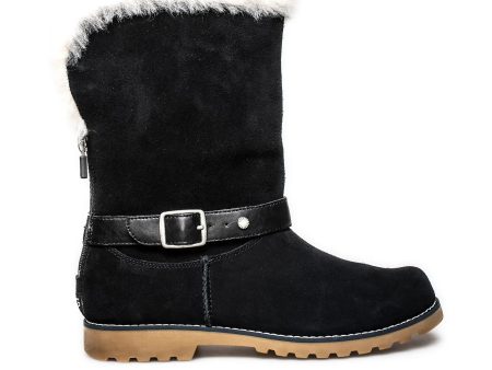 UGG Nessa Black Boots - Youth Cheap