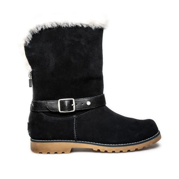 UGG Nessa Black Boots - Youth Cheap