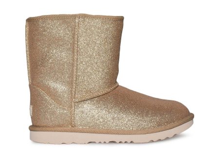 UGG Classic Short II Glitter Gold Boots - Youth For Sale