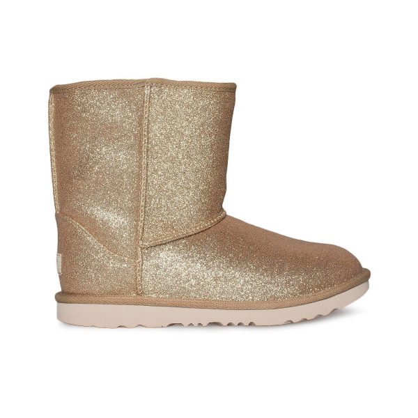 UGG Classic Short II Glitter Gold Boots - Youth For Sale